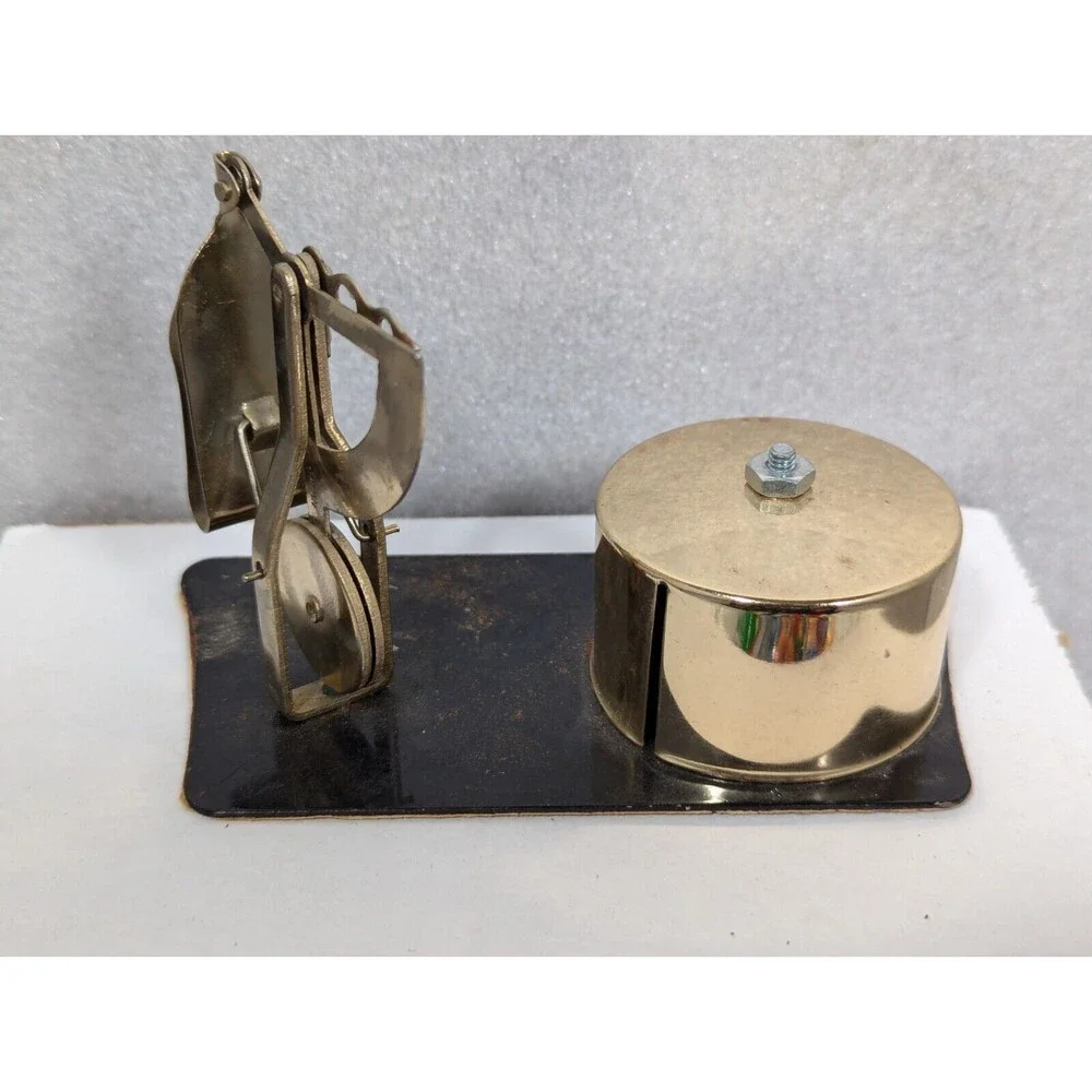 Vintage Metal Desktop Postage Scale and Postage Stamp Dispenser Enesco
